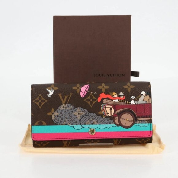 LOUIS VUITTON Monogram 2015 Christmas Portefeuille Sarah M61359 LV Auth 132795V - Picture 15 of 16